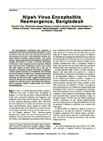 Nipah Virus Encephalitis Reemergence Bangladesh