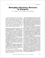 Emerging Infectious Diseases in Mongolia