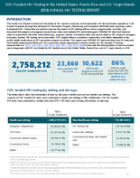 CDCFunded HIV Testing in the United States Puerto Rico and US Virgin Islands 2018 Annual HIV Testing Report