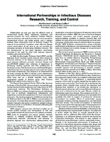 International partnerships in infectious diseases research training and control