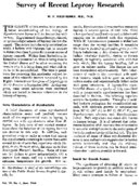Survey of recent leprosy research