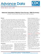 National Ambulatory Medical Care Survey 2000 Summary