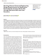 Deriving HumanCentered Engineering Design Requirements for Exploration Extravehicular Activity Work Aids Through NarrativeRich Use Case Scenarios