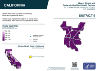 CA Congressional District 06 Stroke and Federally Qualified Health Centers Map 119th Congress
