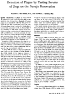 Detection of plague by testing serums of dogs on the Navajo Reservation