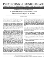 A Model Community Skin Cancer Prevention Project in Maine