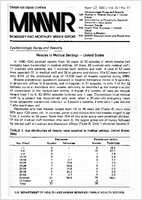 Morbidity and Mortality Weekly Report MMWR March 27 1981  Vol 30  No 11