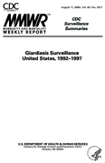 Giardiasis surveillance  United States 19921997
