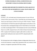 Amended Order Implementing Presidential Proclamation on Advancing the Safe Resumption of Global Travel during the COVID19 Pandemic