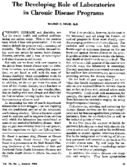 The developing role of laboratories in chronic disease programs