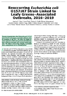 Reoccurring Escherichia coli O157H7 Strain Linked to Leafy GreensAssociated Outbreaks 20162019