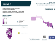 IL Congressional District 09 Stroke and Federally Qualified Health Centers Map 118th Congress