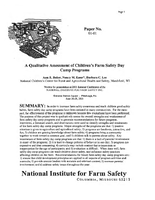 A Qualitative Assessment of Childrens Farm Safety Day Camp Programs 200106