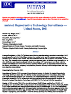 Assisted Reproductive Technology Surveillance  United States 2001