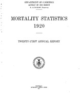 Mortality Statistics 1920