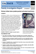 Worker killed when jacket pocket activated machinery