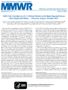 SARSCoV2 Incidence in K12 School Districts with Maskrequired Versus Maskoptional Policies  Arkansas AugustOctober 2021