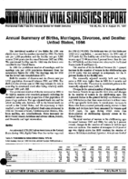 Annual Summary of Births Marriages Divorces and Deaths United States 1986