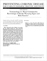 Terminology in Rural Community Knowledge of Stroke Warning Signs and Risk Factors