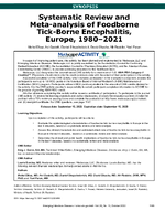 Systematic Review and Metaanalysis of Foodborne TickBorne Encephalitis Europe 19802021