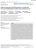Pubertal Maturation and Timing Effects on Resting State Electroencephalography in Autistic and Comparison Youth