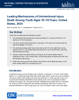 Leading Mechanisms of Unintentional Injury Death Among Youth Ages 1019 Years United States 2024