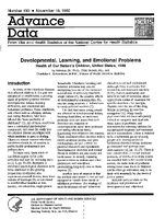 Developmental Learning and Emotional Problems Health of Our Nations Children United States 1988