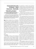Histoplasmosis Cluster Golf Course Canada