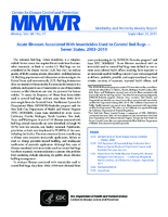 MMWR Morbidity and Mortality Weekly Report Vol 60 No 37 September 23 2011