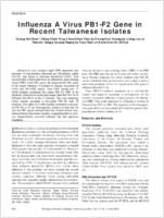 Influenza A Virus PB1F2 Gene in Recent Taiwanese Isolates