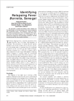 Identifying Relapsing Fever Borrelia Senegal
