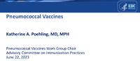 Pneumococcal vaccines