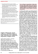 Highly Pathogenic Avian Influenza AH5N1 Viruses from Multispecies Outbreak Argentina August 2023