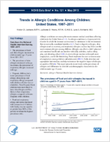 Trends in Allergic Conditions Among Children United States 19972011