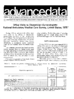 Office Visits to ObstetricianGynecologists National Ambulatory Medical Care Survey United States 1975