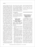 Social Impact of Leishmaniasis Afghanistan