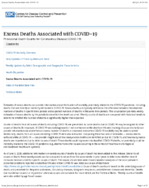 Excess Deaths Associated with COVID19 Provisional Death Counts for Coronavirus Disease COVID19 20210421