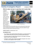 Effort to clear rock jam in operating rock crusher fatal