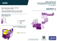 OH Congressional District 04 Stroke and Federally Qualified Health Centers Map 119th Congress