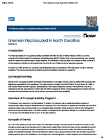 Lineman Electrocuted in North Carolina FACE 8621 FACE 8621