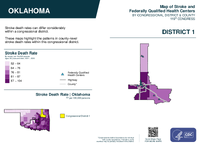 OK Congressional District 01 Stroke and Federally Qualified Health Centers Map 119th Congress