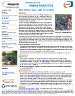 Construction Injury Narrative Teen Worker Loses Legs to Trencher 2024