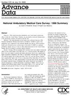 National Ambulatory Medical Care Survey 1998 Summary