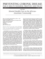 Mental Health Care in the AfricanAmerican Community