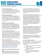 National Vital Statistics System Division of Vital Statistics Newsletter  August 2022