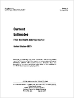 Current estimates from the health interview survey United States 1975