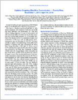 Update Ongoing Zika Virus Transmission  Puerto Rico November 1 2015April 14 2016