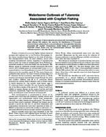 Waterborne outbreak of tularemia associated with crayfish fishing