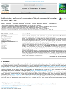 Epidemiology and spatial examination of bicyclemotor vehicle crashes in Iowa 20012011 article
