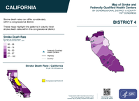 CA Congressional District 04 Stroke and Federally Qualified Health Centers Map 119th Congress